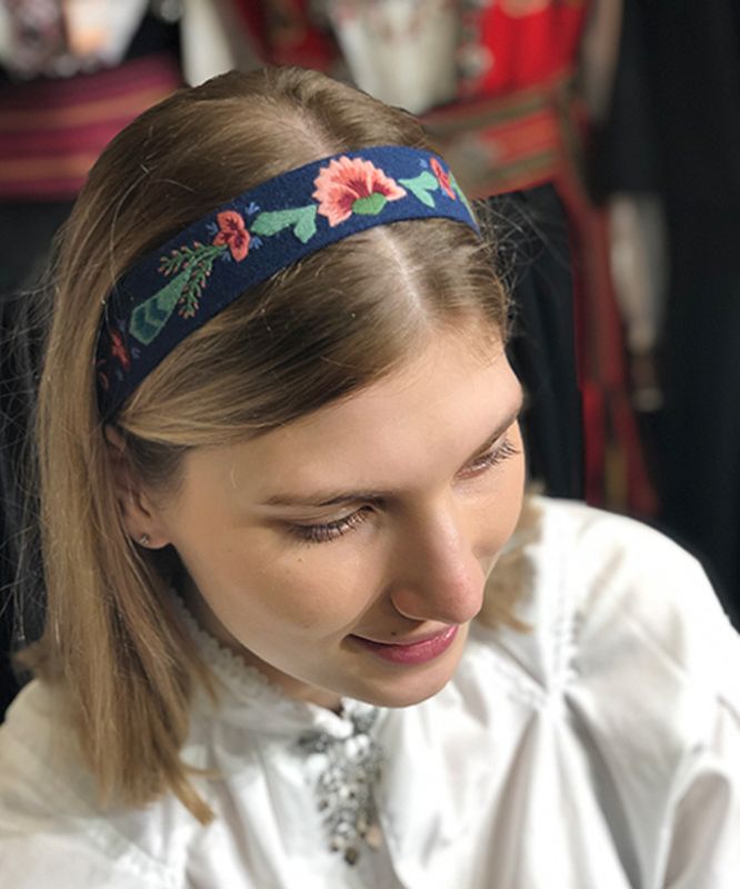 Hårbånd Ringerike blå