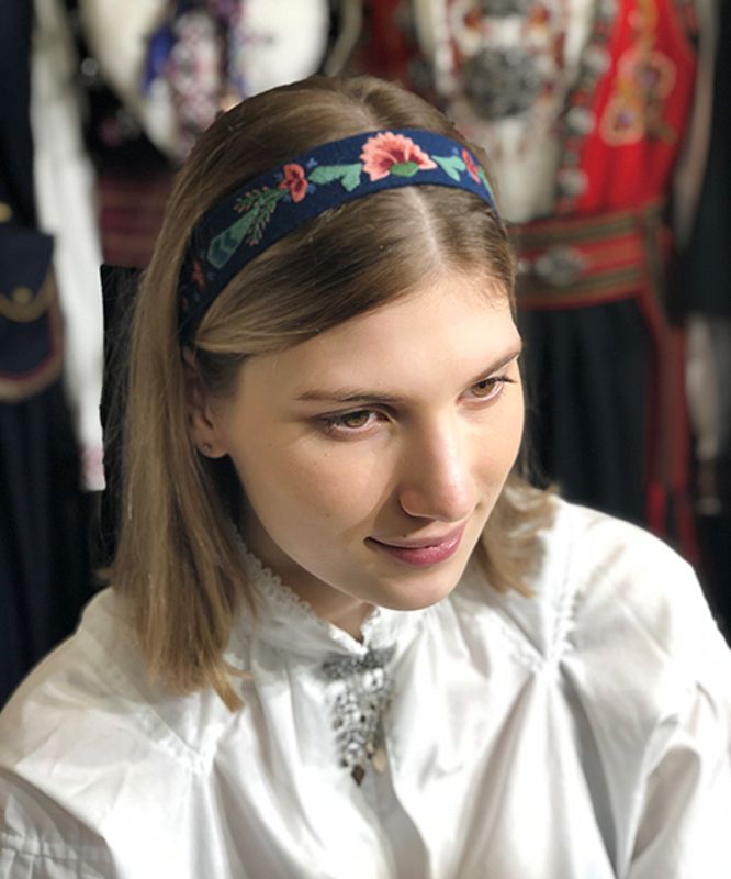 Hårbånd Ringerike blå