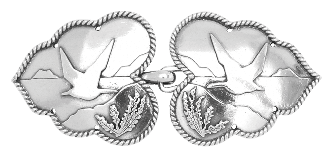 Hovedbilde Kystsølv spenne, oksidert