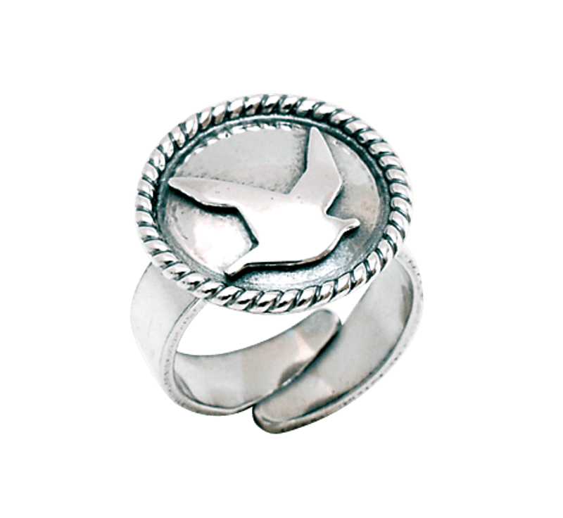 Kystsølv ring, oksidert