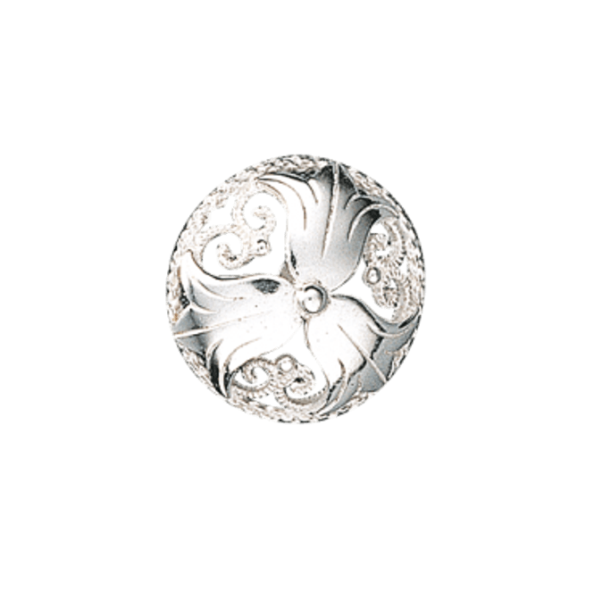 Hovedbilde knapp, kvit, 19 mm