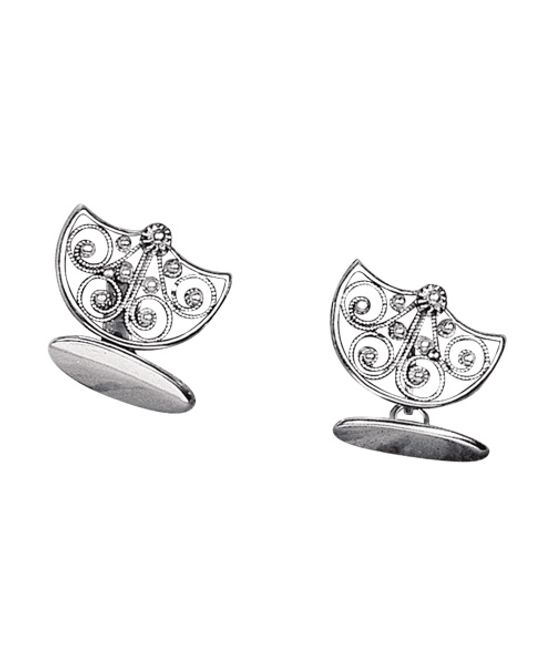 Hovedbilde Mansjettknappar Bergen, kvit